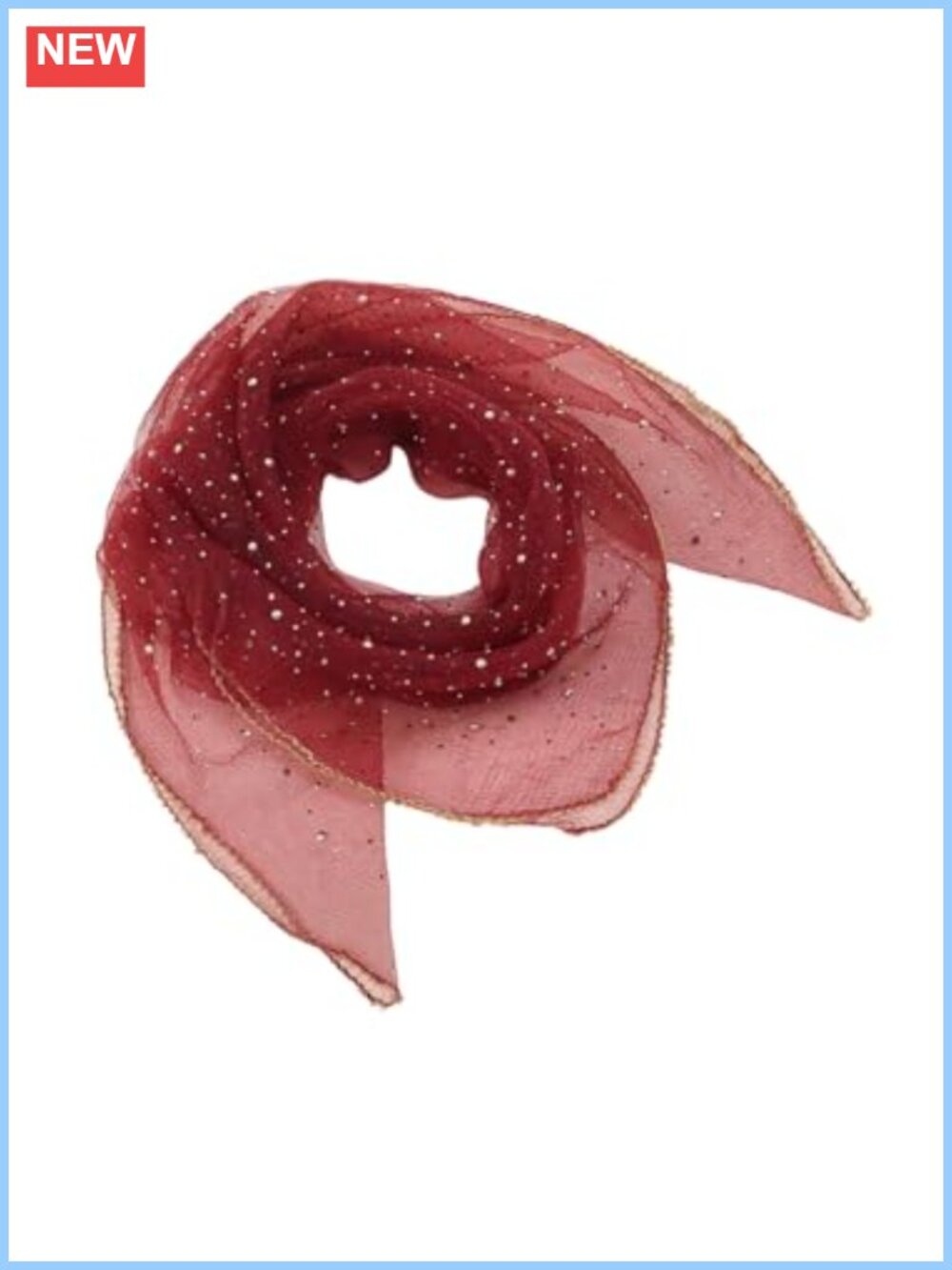 Sequin Mesh Sheer Square Head Scarf Bandana Hair Wrap